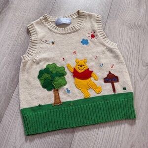 Disney Baby Cream Knit Vest with Winnie the Pooh